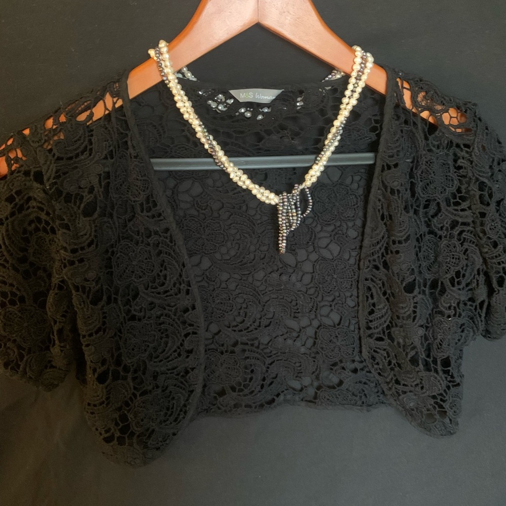 Black Lace Bolero (without Necklace)